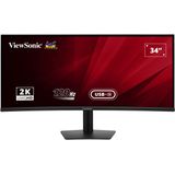 ViewSonic - VA3420C - Monitor - Zwart - 34 inch - UWQHD - 3440x1440 - Gebogen 1900R - IPS - 120Hz - 1ms - USB-C 100W