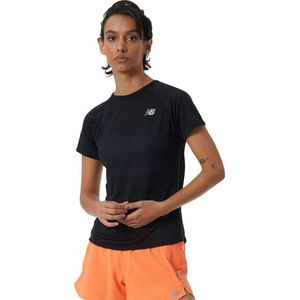 New Balance Impact Run SS Dames - sportshirts - zwart/wit - Vrouwen