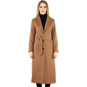 Versano Delfin Dames Lange Mantel Manteljas Winterjas 3XL - Camel