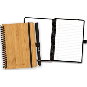 Bambook Classic uitwisbaar notitieboek - Hardcover - A6 - Pagina's: Blanco & Gelinieerd - Duurzaam, herbruikbaar whiteboard schrift - Met 1 gratis stift