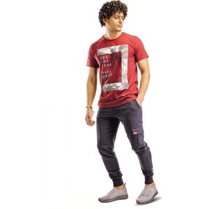 Embrator mannen Huispak donkerrood/donkergrijs maat XXL