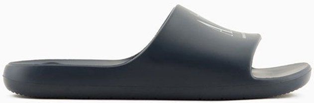 Armani Exchangevoor mannen. XUP012XV675K487 Icon Project teenslippers marine (39), Plat, Geen, Strandkleding, Marineblauw