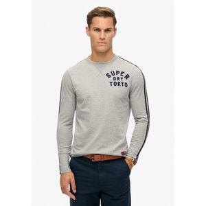 Superdry Vintage Athletic T-shirt Met Lange Mouwen Grijs M Man