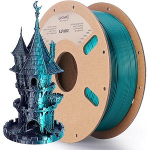 Dual Color Silk PLA Filament 175 mm -003 mm coëxtrusie Glinsterend Filament 1 kg Groen & Zwart