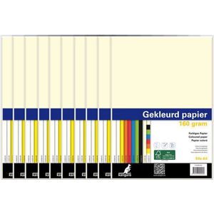 10x KTC Papier A4 160 grams pak à 50 vel (10x5) assorti