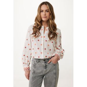 Mexx Embroidery Classic Blouse Off White Dames - Maat 42