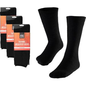 3 stuks Heat Keeper Thermosokken Zwart - Maat 36-41