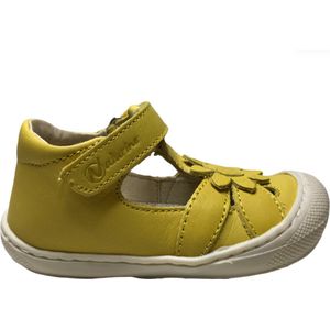 Naturino velcro bloem bumper lederen gesloten sandalen Jip geel mt 25