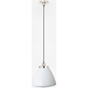 Art Deco Trade - Hanglamp aan snoer Schoolbol Large 20's Nikkel