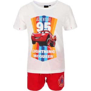 Disney Cars Set - Wit/Rood - Maat 110/116 - Tot 6 Jaar
