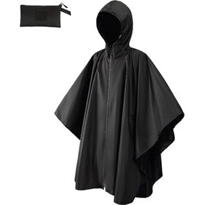 Waterdichte regenponcho - herbruikbaar en opvouwbaar - voor dames en heren - wandelen kamperen visse - multifunctionele regenjas