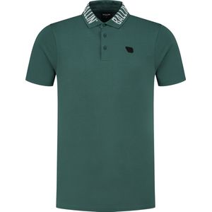 Ballin Amsterdam - Heren Slim fit T-shirts Polo SS - Faded Green - Maat L