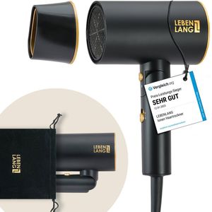 LEBENLANG - Fohn - Ionische Haardroger - 2100 W - Opvouwbaar Klein - Anti-spliss met Koude Luchtmodus