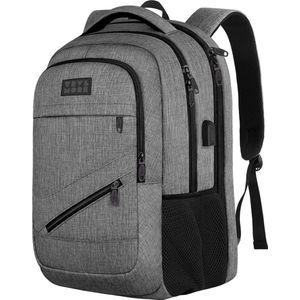 TRVLMORE Rugzak - 36L - 17 inch - Laptop Rugtas - Schooltas - Unisex - Spatwaterdicht - Levenslange Garantie - Grijs