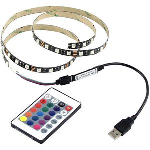 YONO LED Strip - RGB - 1 Meter Incl Afstandsbediening - USB aansluiting