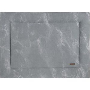 Baby's Only Gebreid boxkleed Marble - Parklegger - Speelkleed - Grijs/Zilvergrijs - 75x95 cm - Extra dik - Boxmatras - Tweezijdig te gebruiken