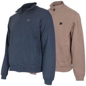Donnay - Bryan - Sweater zonder Capuchon - Navy/Taupe-grey - 2-Pack