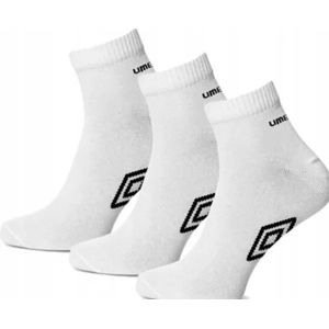 Umbro - Sokken heren - Maat 39 - 42 cm( 3 paar ) Sokken Mannen - Sportsokken - Quarter - Witte