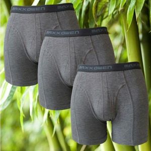 3 Pack Boru bamboo Maxx Owen Bamboo Heren boxershorts maat XXXL Kleur Grijs