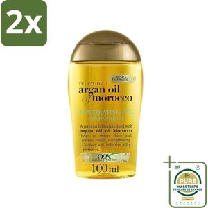 OGX - Argan Oil of Morocco - Haarolie - Penetrating Oil - Intensief Herstel - 100 ml - Voordeelverpakking - 2 stuks - Haarolie - Arganolie