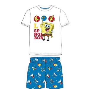 Spongebob shortama / pyjama katoen blauw maat 110