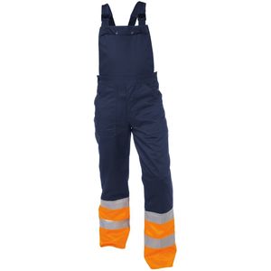 Basic Line Overall Warnschutzlatzhose Annecy Dunkelblau/Neonorange-58
