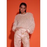 Studio Amaya - Fav - Sweater - Beige - Fluffy Textuur - Cropped Pasvorm