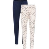 Minymo Leggings - 2-pack - Offwhite/Navy - Minymo - 4 jaar (104) - Leggings