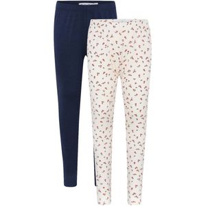 Minymo Leggings - 2-pack - Offwhite/Navy - Minymo - 4 jaar (104) - Leggings