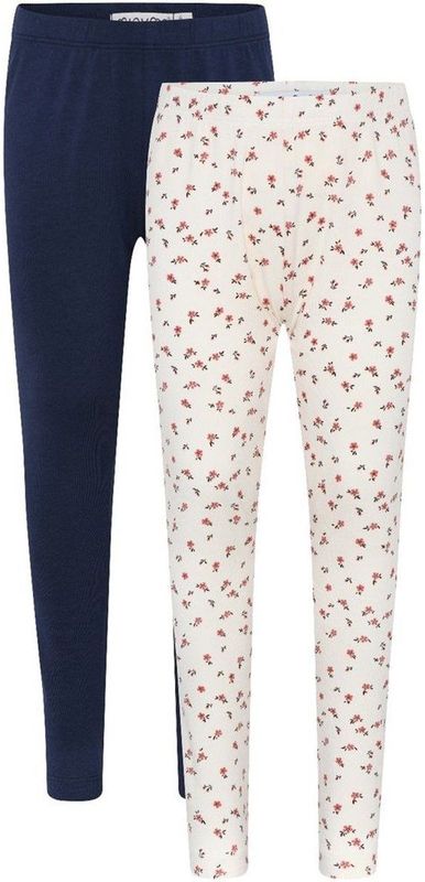 Minymo Leggings - 2-pack - Offwhite/Navy - Minymo - 4 jaar (104) - Leggings
