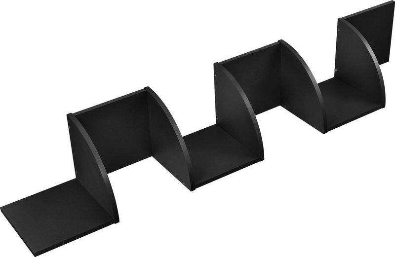 [en.casa]® Design Wandplank - planken - zwart model 5