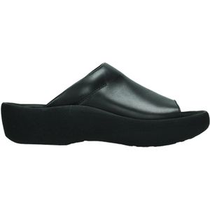 Wolky Slippers Nassau zwart leer