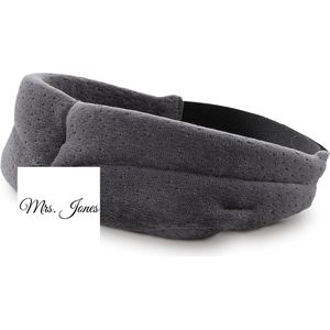 Mrs. Jones Zwarte Slaapmasker Met Verstelbare Band - Luxe Slaapaccessoire .