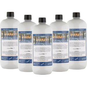 Handzeep Hammam Herbal 1 liter - set van 5 stuks - Voordeelverpakking