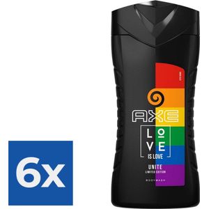Axe Unite Love is Love Bodywash 250ML - Voordeelverpakking 6 stuks