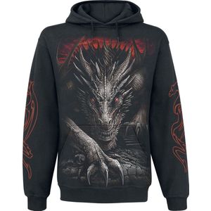 Spiral Majestic Draco Heren Trui met capuchon - zwart - XXL