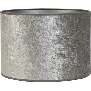 Light & Living Cilinder Lampenkap Chelsea - Zilver - 40x35cm - Voor Tafellampe - Staande Lam