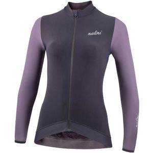 Nalini - Dames - Fietsshirt - Lange mouwen - Wielrenshirt - Najaar - Winter - WRAP LS LADY JERSEY - BLACK/DUSTY PURPLE - S