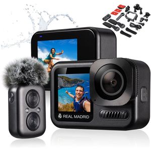 Real Madrid Action Cam - 4K - Voor Foto en Video - Waterdicht - Zwart