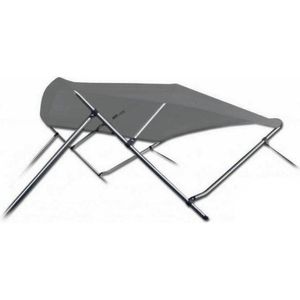 3 Boog Biminitop Zonnetent PREMIUM H137 cm DONKERGRIJS Breedte 231-243 cm