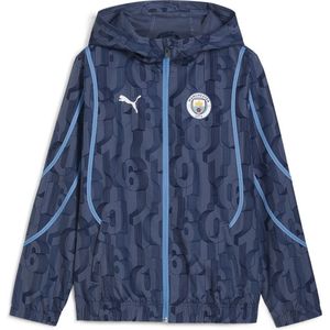 Puma Manchester City Fc 24/25 Voor De Wedstrijd Junior Hoodie Blauw 5-6 Years Man