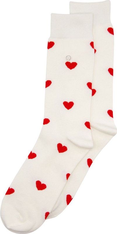Alfredo Gonzales - Sokken - Wit - Unisex - Hartjes Print