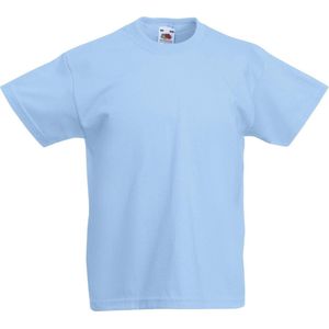 Fruit of the Loom T-shirt Kinderen maat 104 (3-4) 100% Katoen 5 stuks (Azure Blauw)