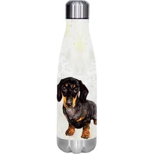 Zwart Korthaar Teckel Thermosfles - Danny - 500 ml