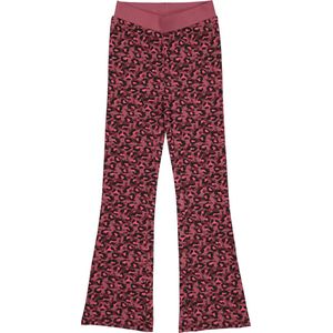 Quapi meisjes flared pants Aymee aop Pink Rose Leopard