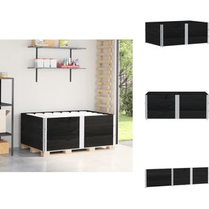 vidaXL Palletopzetrand - Palletopzetranden - Pallet Opzetrand - Palletrand - Palletopzetranden 3 st 150x100 cm massief grenenhout zwart