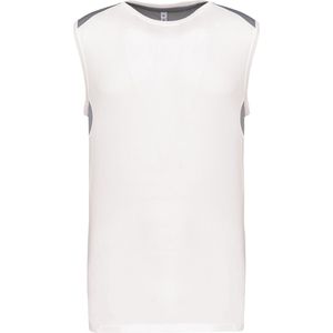 Tweekleurige tanktop sportoverhemd heren 'Proact' White/Fine Grey - S