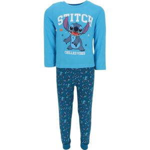 Disney Stitch - Kinderpyjama blauw katoen - Maat 110