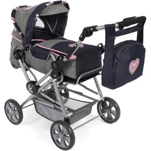 Bayer Chic 2000 - Luxe grote poppenwagen Road Star - Melange Navy Grijs