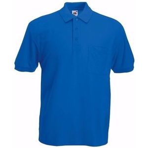 Grote maat kobaltblauw poloshirt korte mouw voor heren XXXL